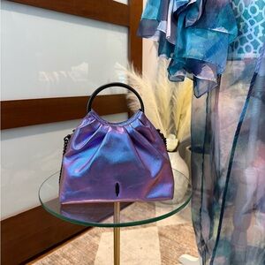 Thacker Shimmering Purple Women's Evening Shoulder Bag